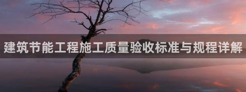 e尊国际的手机登录网站：建筑节能工程施工质量验收标准与规程详解