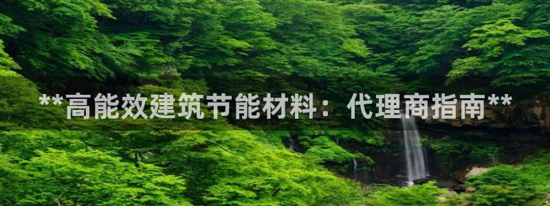 e尊国际的手机登录网站：**高能效建筑节能材料：代理商指南**