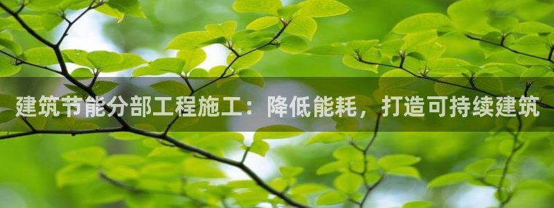 e尊电竞：建筑节能分部工程施工：降低能耗，打造可持续建筑