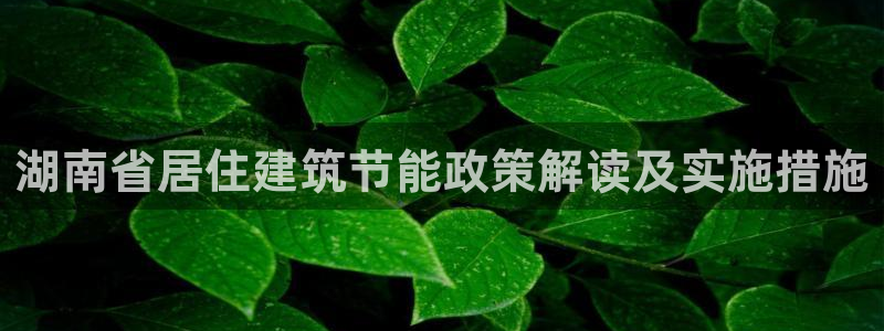 e尊国际平台：湖南省居住建筑节能政策解读及实施措施